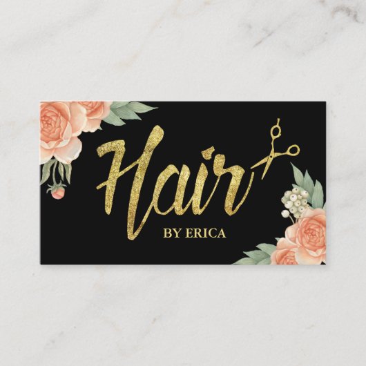 Friseur Vintager Blumensalon Termin (Vorderseite)