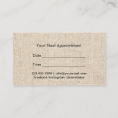 Friseur Vintager Blumenstrauß Damaskus Ernennung Terminkarte (Rückseite)