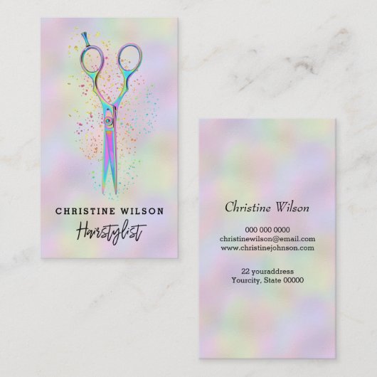 Friseur Visitenkarte (Vorne/Hinten)