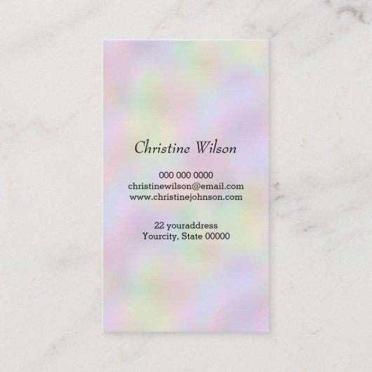 Friseur Visitenkarte (Rückseite)