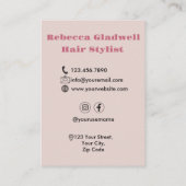 Friseur Visitenkarte (Rückseite)