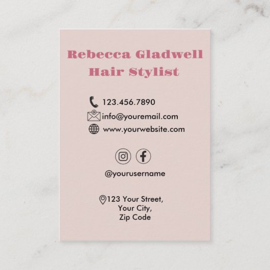 Friseur Visitenkarte (Rückseite)