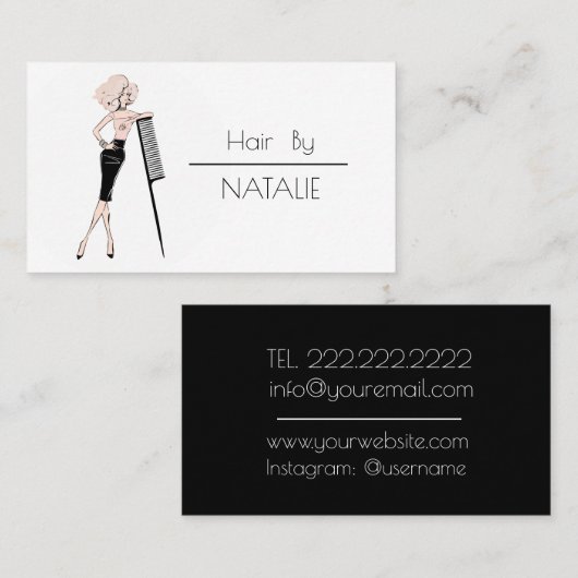 Friseur Visitenkarte (Vorne/Hinten)