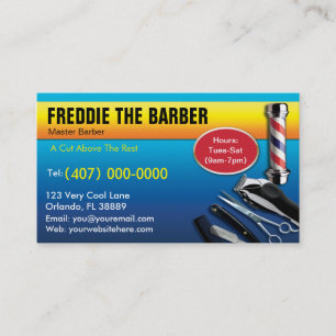 Friseur-Visitenkarte (Friseursalonpfosten - Visitenkarte