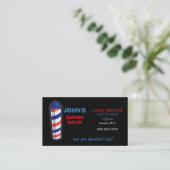 Friseur-Visitenkarte mit Terminkarte auf der Rücks (Stehend Vorderseite)