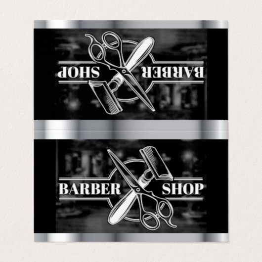 Friseur Visitenkarten (Außenseite Aufgefaltet)