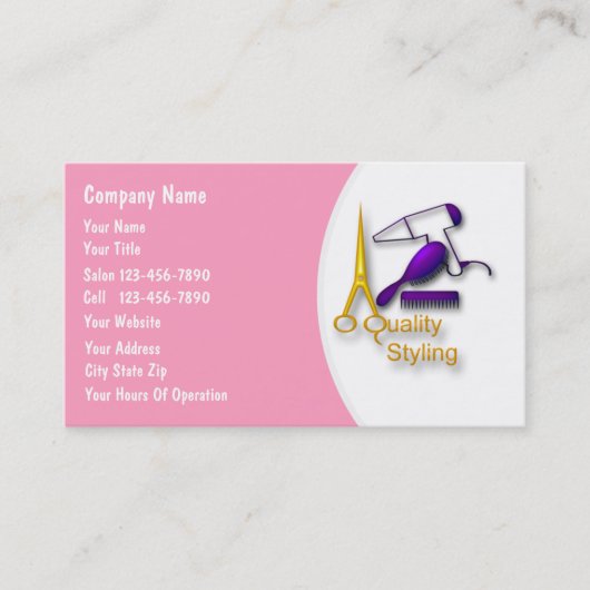 Friseur-Visitenkarten Visitenkarte (Vorderseite)