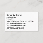 Friseur-Visitenkarten Visitenkarte (Rückseite)