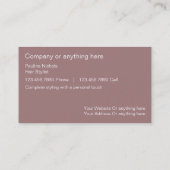 Friseur-Visitenkarten Visitenkarte (Rückseite)