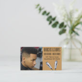 Friseur-Visitenkarten Visitenkarte (Stehend Vorderseite)