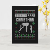 Friseur Weihnachten Karte (Gelbe Blume)