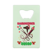 Friseur Weihnachts-Squad Friseur Salon Funny Geldbeutel Flaschenöffner (Rückseite)