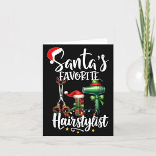 Friseur-Weihnachtsfrisur von Santa's Favorit Karte