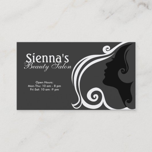 Friseur (weiß) visitenkarte (Vorderseite)