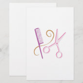 Friseur-Werkzeuge Briefpapier (Vorne/Hinten)