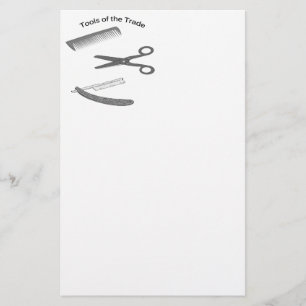 Friseur-Werkzeuge des Handels Briefpapier