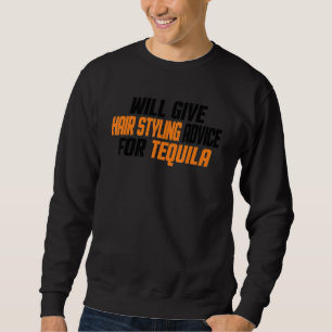 Friseur wird Hairstyling-Tipps für T geben Sweatshirt
