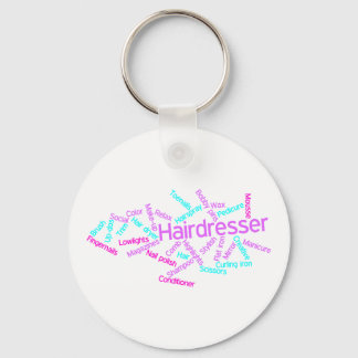 Friseur Word Cloud Schlüsselanhänger