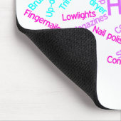 Friseur-Wort-Wolke Mousepad (Ecke)