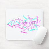 Friseur-Wort-Wolke Mousepad (Mit Mouse)