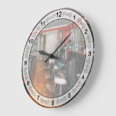 Friseur - Zum Färben geeignet Große Wanduhr (Winkel)