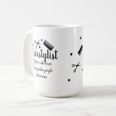 Friseurangebot Zitat Friseurstühle Cool Kaffeetasse (Vorderseite Links)