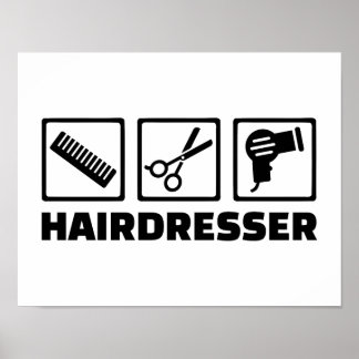 Friseurausrüstung Poster