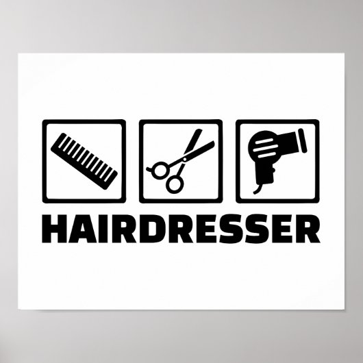Friseurausrüstung Poster (Vorne)