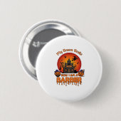 Friseurbürste zerbrach Halloween-Kürbis-Schneider Button (Vorne & Hinten)