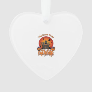 Friseurbürste zerbrach Halloween-Kürbis-Schneider Ornament