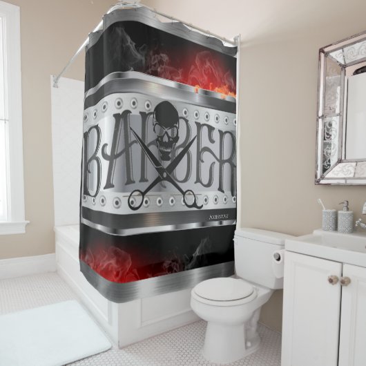 Friseurduschvorhang Duschvorhang (Beispiel)