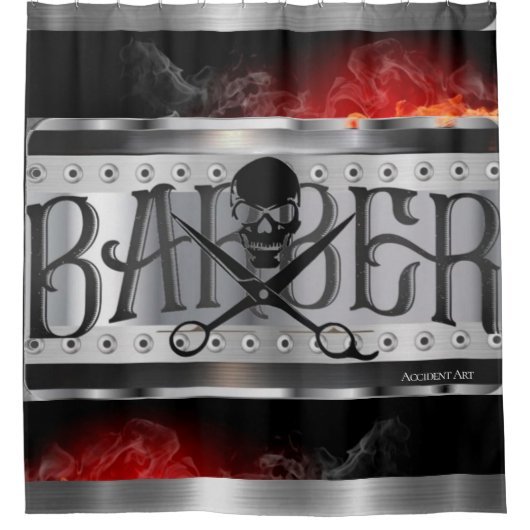 Friseurduschvorhang Duschvorhang (Vorderseite)