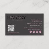 Friseure Lash Techs Nageltechniker MUA QR-Code Visitenkarte (Rückseite)