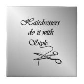 Friseure machen das mit Stil Fliese (Vorderseite)