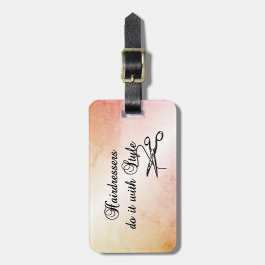Friseure machen das mit Stil Gepäckanhänger (Vorderseite vertikal)