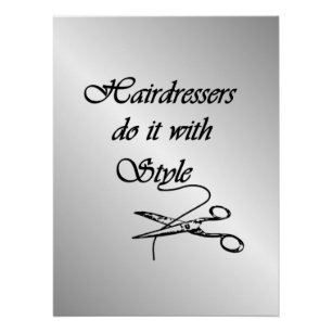 Friseure machen das mit Stil Poster