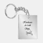 Friseure machen das mit Stil Schlüsselanhänger (Vorderseite links)