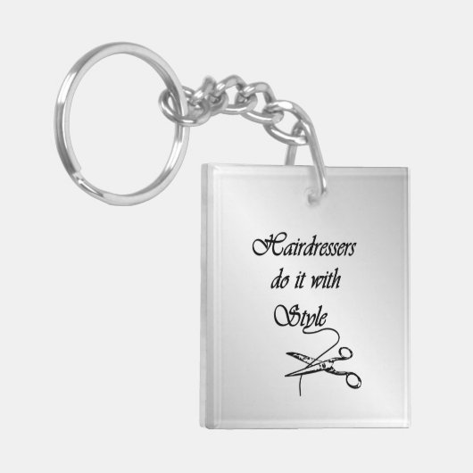 Friseure machen das mit Stil Schlüsselanhänger (Vorderseite links)