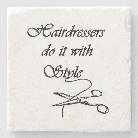 Friseure machen das mit Stil Steinuntersetzer (Vorderseite)