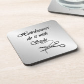 Friseure machen das mit Stil Untersetzer (Linke Seite)