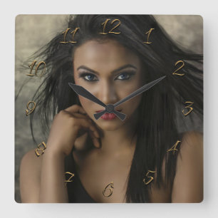 Friseure Quadratische Wanduhr