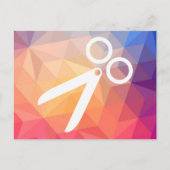 Friseure schneiden Piktogramm Postkarte (Vorderseite)