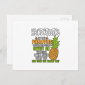 Friseure sind wie Ananas. Postkarte (Vorne/Hinten)