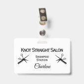 Friseure/Stylist-ID Ausweis (Rückseite mit Clip)