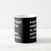 Friseure und Friseure Sonniges Sprichwort Kaffeetasse (Mittel)