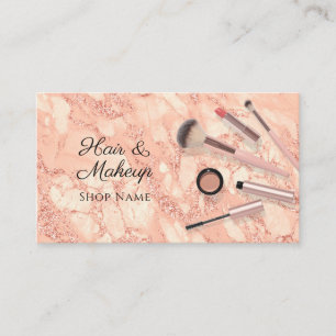 Friseure & Visagisten, Rose Gold Marmor, Vs 2 Visitenkarte