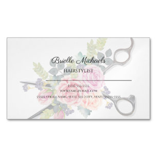 Friseurflocken mit Haarschneidemaschine Magnetische Visitenkarte