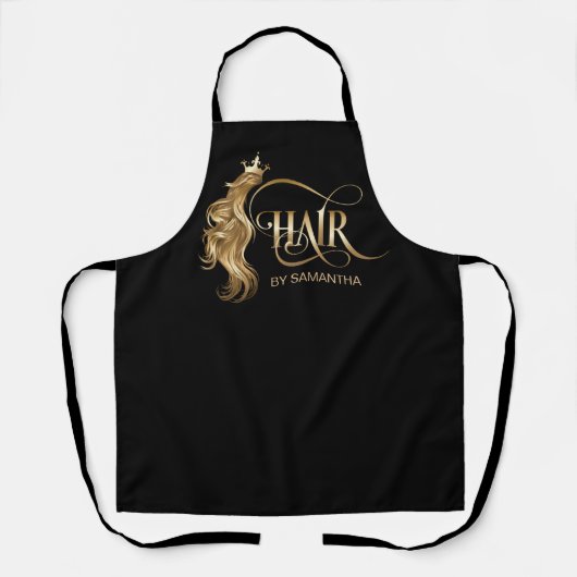 Friseurfriseur-Friseur-Haarschere mit Namen Schürze (Vorderseite)
