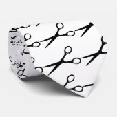 Friseurfriseur scissors Schwarzes Krawatte (Gerollt)