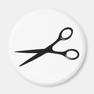 Friseurfriseur scissors Schwarzes Magnet